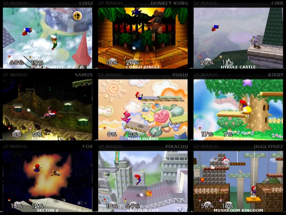 Star in a Super Smash Bros. 64 match